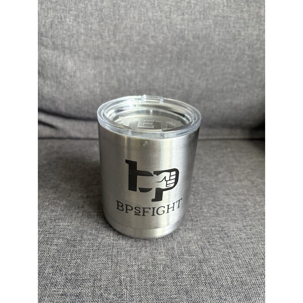YETI Rambler 10oz Lowball Tumbler Mug Insulated‎ Stainless Steel With Lid & Logo